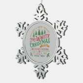 ホワイトクリスマスウォレスとデイヴィスハイネス姉妹 スノーフレークピューターオーナメント (右)