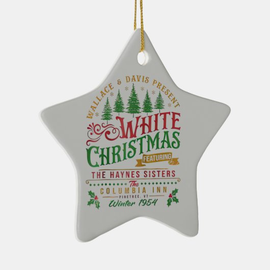 ホワイトクリスマスウォレスとデイヴィスハイネス姉妹 セラミックオーナメント (右)