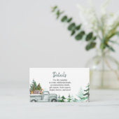 ホワイトクリスマスウッドランド動物詳細カード エンクロージャーカード (スタンド正面)