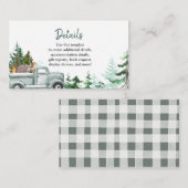 ホワイトクリスマスウッドランド動物詳細カード エンクロージャーカード (正面/裏面)