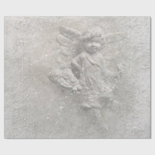 ホワイトクリスマスエンジェル ラッピングペーパー (フラット)