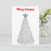 ホワイトクリスマスカード 招待状 (スタンド正面)