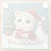 ホワイトクリスマスキャスター ガラスコースター (裏面)