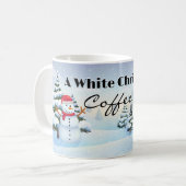 ホワイトクリスマスコーヒーとキス休日 コーヒーマグカップ (正面左)