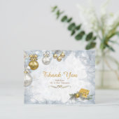 ホワイトクリスマスサンキューハガキ ポストカード (スタンド正面)