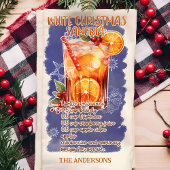 ホワイトクリスマスサングリアホリデーカクテルレシピ キッチンタオル