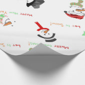 ホワイトクリスマスサンタクエレガントラスの装飾 ラッピングペーパー (角)