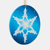 ホワイトクリスマススノーフレークオーナメント4 セラミックオーナメント (右)