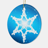 ホワイトクリスマススノーフレークオーナメント4 セラミックオーナメント (左)