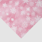 ホワイトクリスマススノーフレークピンクの水色 薄葉紙 (詳細)