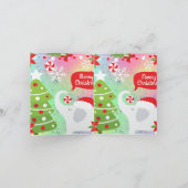 ホワイトクリスマスゾウ ノートカード (内部)