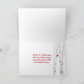 ホワイトクリスマスツリーとハトのカード カード (内部)