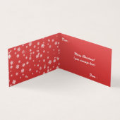 ホワイトクリスマスツリーと雪だるま折り畳みカード (内部)