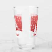 ホワイトクリスマスツリーと雪だるま タンブラーグラス (左)