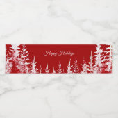 ホワイトクリスマスツリーのウォーターボトルラベル ペットボトルラベル (シングルラベル)