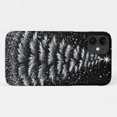 ホワイトクリスマスツリーの上品な冬のアート Case-Mate iPhoneケース (裏面(横))