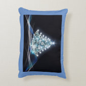 ホワイトクリスマスツリーアクセント枕 アクセントクッション (裏面(縦))