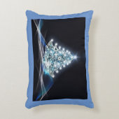 ホワイトクリスマスツリーアクセント枕 アクセントクッション (正面(垂直))