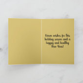 ホワイトクリスマスツリーオーナメントオーバーブラックテンプレート シーズンカード (内部)