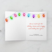 ホワイトクリスマスツリーオーナメントライトテンプレート シーズンカード (内部)