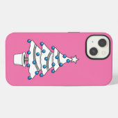 ホワイトクリスマスツリー iPhoneケース (裏面横)