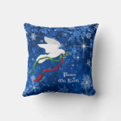 ホワイトクリスマスドーブ装飾用クッション クッション (裏面)