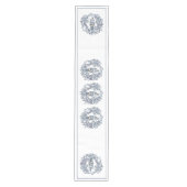 ホワイトクリスマスナッツクラッカーリース ミディアムテーブルランナー (正面)