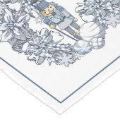 ホワイトクリスマスナッツクラッカーリース ミディアムテーブルランナー (コーナー)