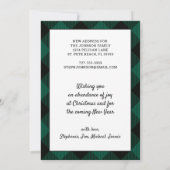 ホワイトクリスマスバラグリーンバッファロープレイドニューホーム シーズンカード (裏面)