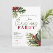 ホワイトクリスマスパーティーのヒイラギとパイン 招待状 (スタンド正面)