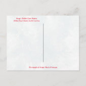 ホワイトクリスマスヒルトンヘッドスタイル!サウスカロライナ シーズンポストカード (裏面)