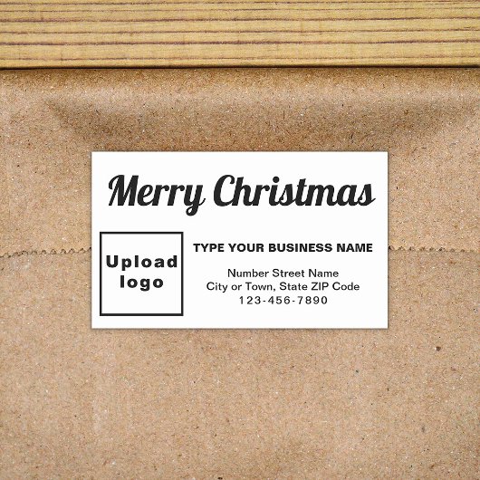 ホワイトクリスマスビジネスの四角形の形状シール 長方形シール