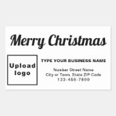 ホワイトクリスマスビジネスの四角形の形状シール 長方形シール (正面)