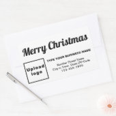 ホワイトクリスマスビジネスの四角形の形状シール 長方形シール (封筒)