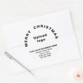 ホワイトクリスマスビジネス丸い形シール ラウンドシール (封筒)