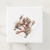 ホワイトクリスマスフェアリー紙プレート フェイバータグ (インサイチュ)