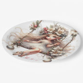 ホワイトクリスマスフェアリー紙プレート ペーパープレート (アングル)