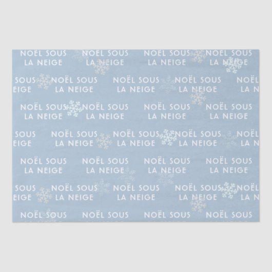 ホワイトクリスマスフランスのティッシュペーパーブ淡い色のルー 薄葉紙 (正面)