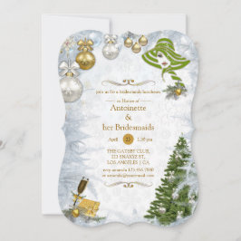 ホワイトクリスマスブライダルパーティ招待状 招待状