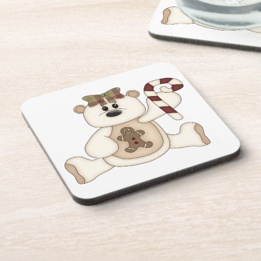 ホワイトクリスマスベア-ジンジャーブレッドマン コースター (左側)