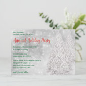 ホワイトクリスマスホリデーパーティー招待状 招待状 (スタンド正面)