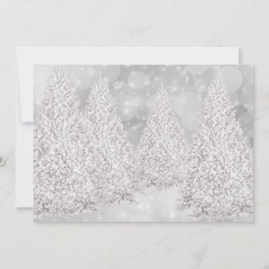 ホワイトクリスマスホリデーパーティー招待状 招待状 (裏面)