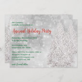 ホワイトクリスマスホリデーパーティー招待状 招待状 (正面/裏面)