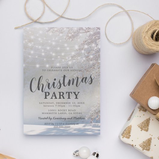 ホワイトクリスマスホリデーパーティー 招待状