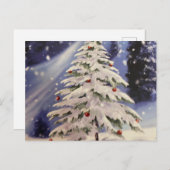 ホワイトクリスマスホリデー葉書 シーズンポストカード (正面/裏面)