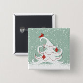 ホワイトクリスマスボタン 缶バッジ (正面&裏面)