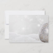 ホワイトクリスマスボール会社クリスマスパーティー 招待状 (裏面)