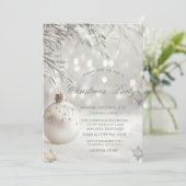 ホワイトクリスマスボール、スノーフレーク会社のパーティー 招待状 (スタンド正面)