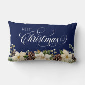 ホワイトクリスマスポインセチア ランバークッション (裏面)