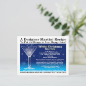 ホワイトクリスマスマルティーニのレシピはがき ポストカード (スタンド正面)